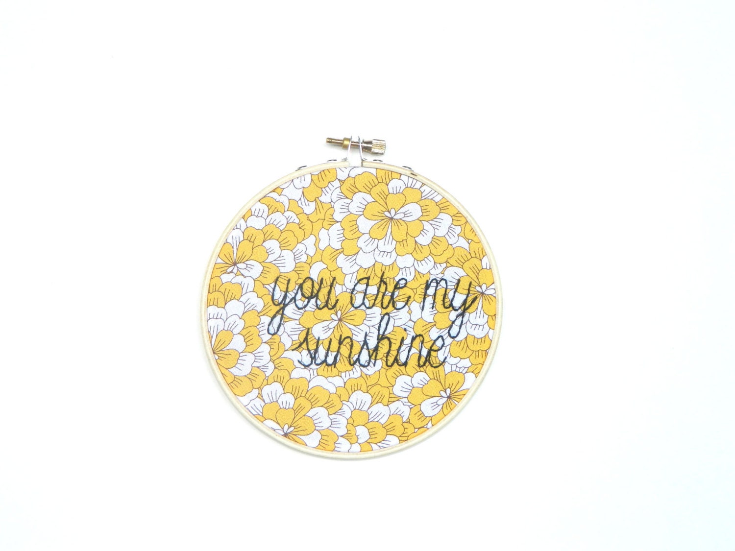 You are my sunshine embroidery hoop wall art