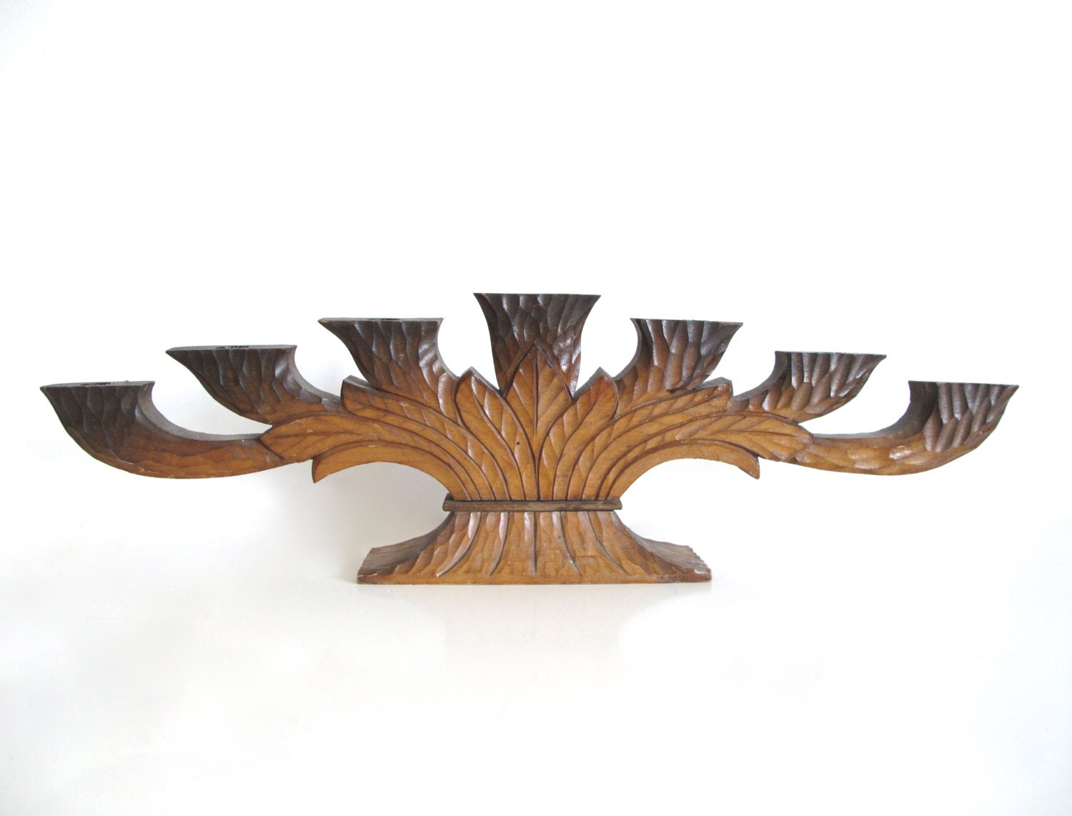 Huge Carved Wood Candelabra