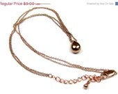 Gold Tone Teardrop Pendant Necklace M&S 1980s Vintage Jewelry