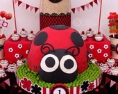 Baby Lady Bug Red Birthday Party Package Personalized MINI Collection Set  - PRINTABLE DIY - PS815CB1y