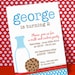 DIY PRINTABLE Invitation Card - Blue Milk & Cookies Birthday Party - PS812CA1a1