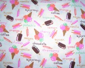 Cotton "Ice Cream Treats" Fabric-2 Yards