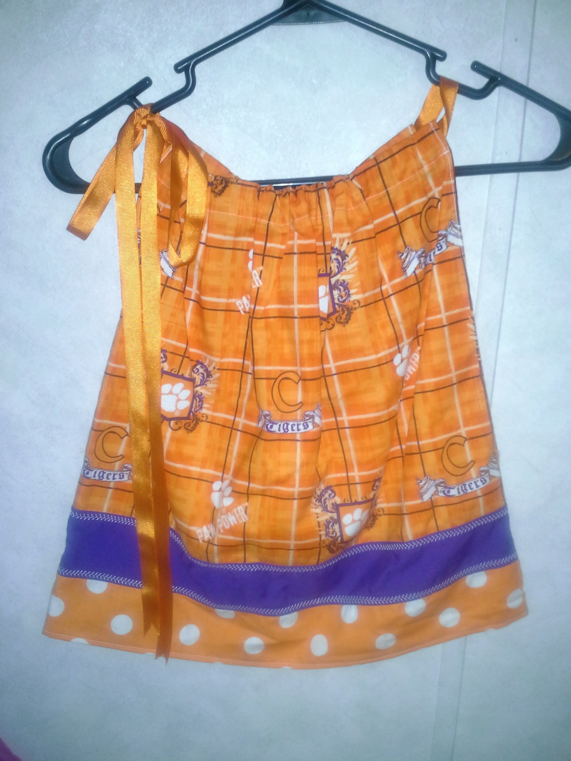 FREE SHIPPING Clemson pillowcase dress size 2t ready to ship