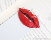 Red lips as bookmark. Funny and unusual book marker. Hilarious Gift gor her, all. Ohtteam, theteam
