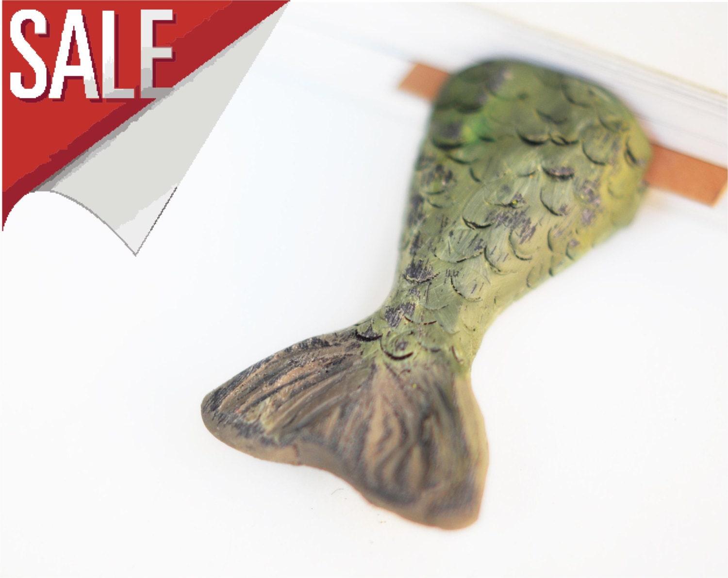 SALE. Mermaid  tale in the book .Unusual art bookmark .Funny fathers day gift. fisherman present .