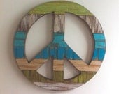 Rustic Wood Peace Sign Wall Decor