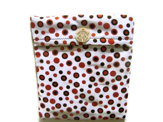 Microwave Potato Bag - Red and Black Circles