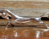 6 Silver Animal Knife Rests Vintage Silver plate Kitsch Stylized Horse Equestrian