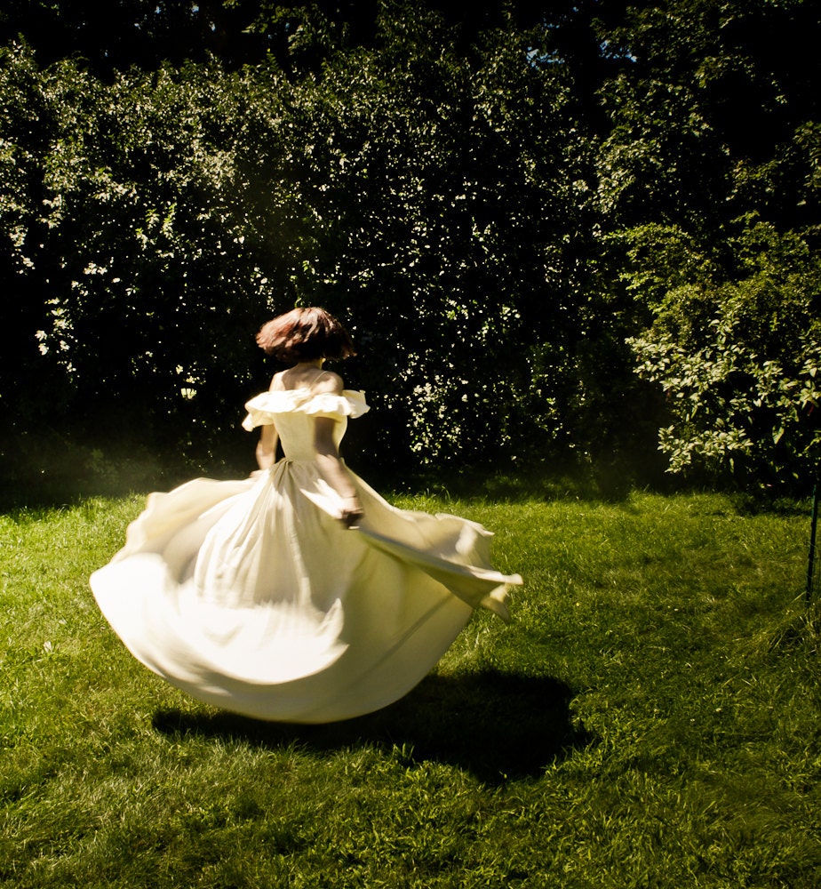 1940s Designer Bridal - FRANK STARR   /  Ted Shore / Haute Couture /  White Silk  Gown  / Prom / Party Dress
