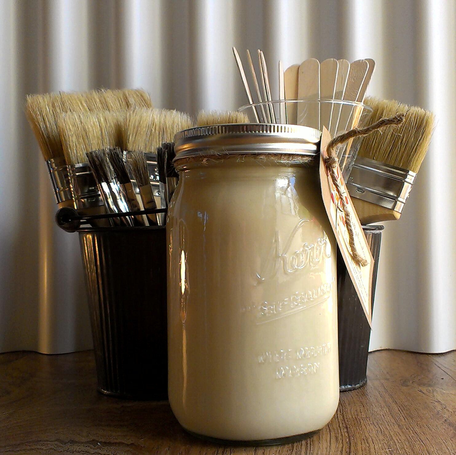 Home Brewed, Creamy Latte Froth Chalk Finish by UrbanOasisDecor - Handmade in the USA