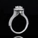Designer Round Diamond Engagement Mounting Ring 18K White Gold