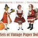 3 for 2 Paper Dolls: Vintage Christmas Halloween & Easter Printable Digital Download