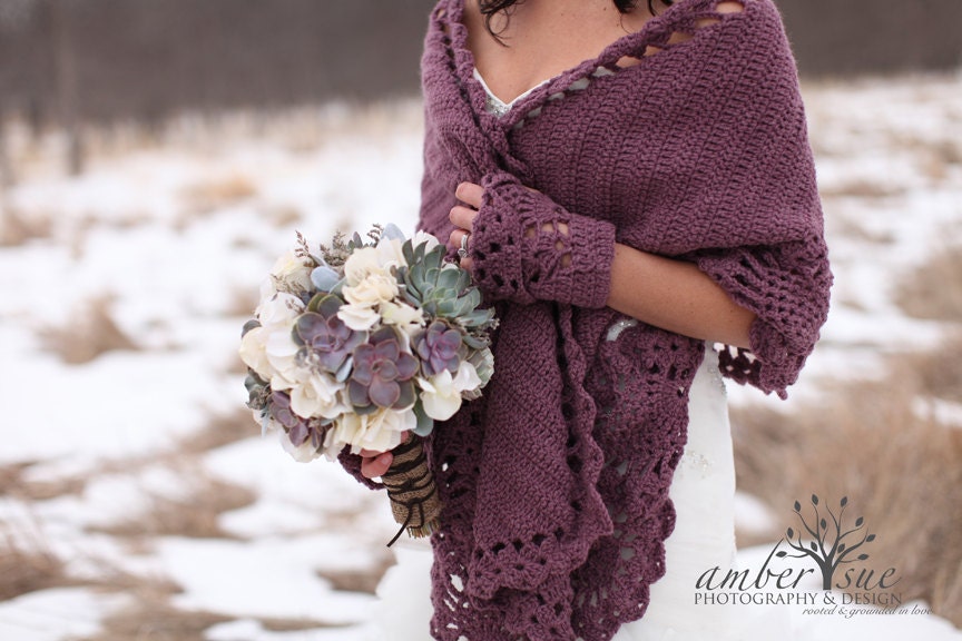 COZY SHAWL - Custom Order - CROCHET Shawl / Wedding Shawl / Bridal Shawl / Pineapple Shawl / Crochet Wrap Stole / Rectangular Shawl