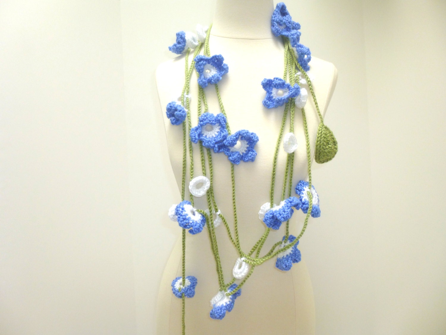 Floral scarf ,fashion,unique,handmade,gift