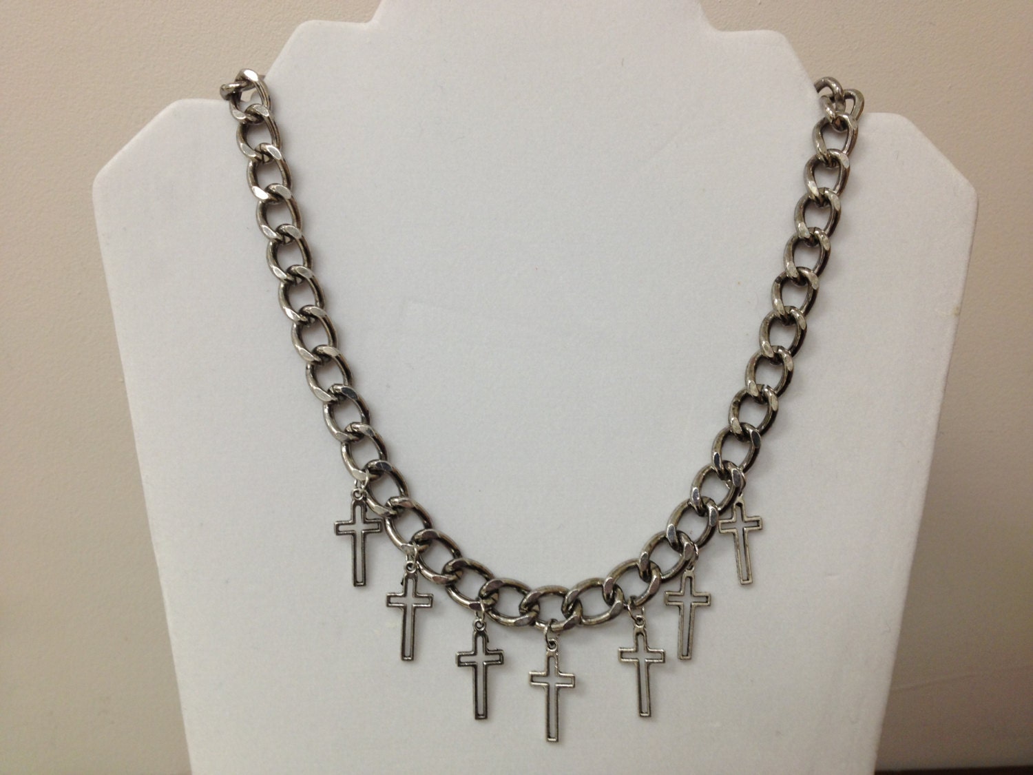 Thick Chain Cross Necklace