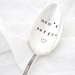 Moms Coffee spoon, hand stamped silver spoon with heart. Gift ideas for her by MilkandHoneyLuxuries