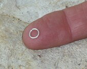 6.0mm 20 Gauge Sterling Silver Tiny Catchless Hoop, for Cartilage Piercings, Tragus, Helix, and Eyebrow Piercings