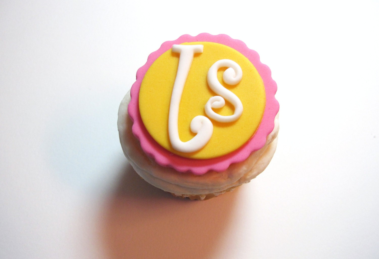Monogram Duo Fondant Cupcake Toppers to personalize for your birthday or event