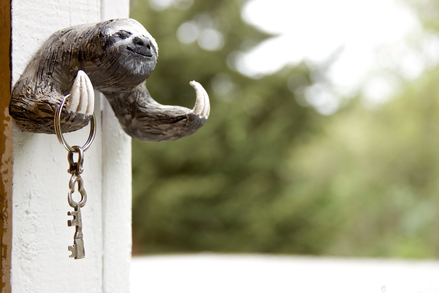 A Sloth to Hold Your Keys - Wall Mountable Double Hook