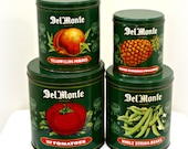Vintage Del Monte Tins Canister Set
