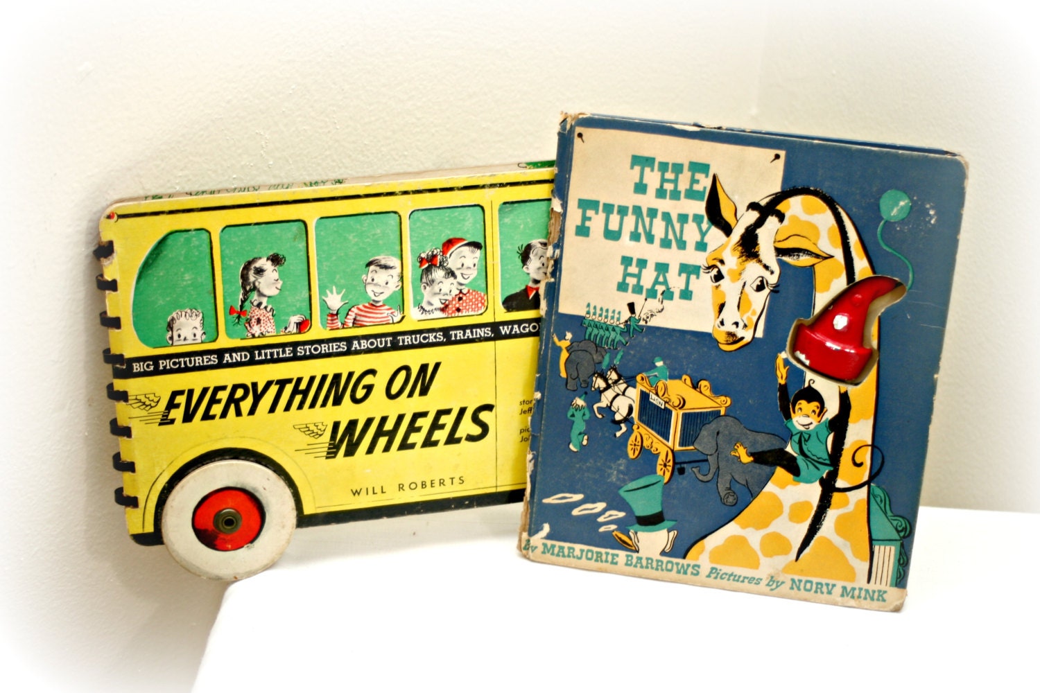 Set of 2 1940's Collectible Vintage Children's Books
