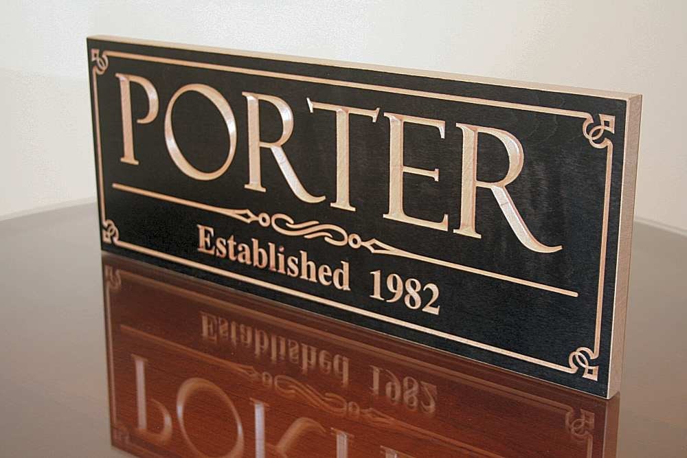 Last Name Sign: Custom Wood Signs Wooden Sign Anniversary Custom Engraved Marriage Sign Personalized  Business Name Wedding Gift 7x18 PP