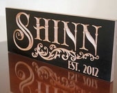 Personalized Signs: Custom Signs Established Date Bar Sign Family Name Custom Engraved Engagement Gift Business Logo  Last Name Sign 7x18 SN