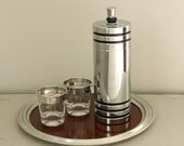 Vintage Chase Cocktail Martini Shaker 1930s Art Deco Decor Howard Reichenbach Gaiety Designed