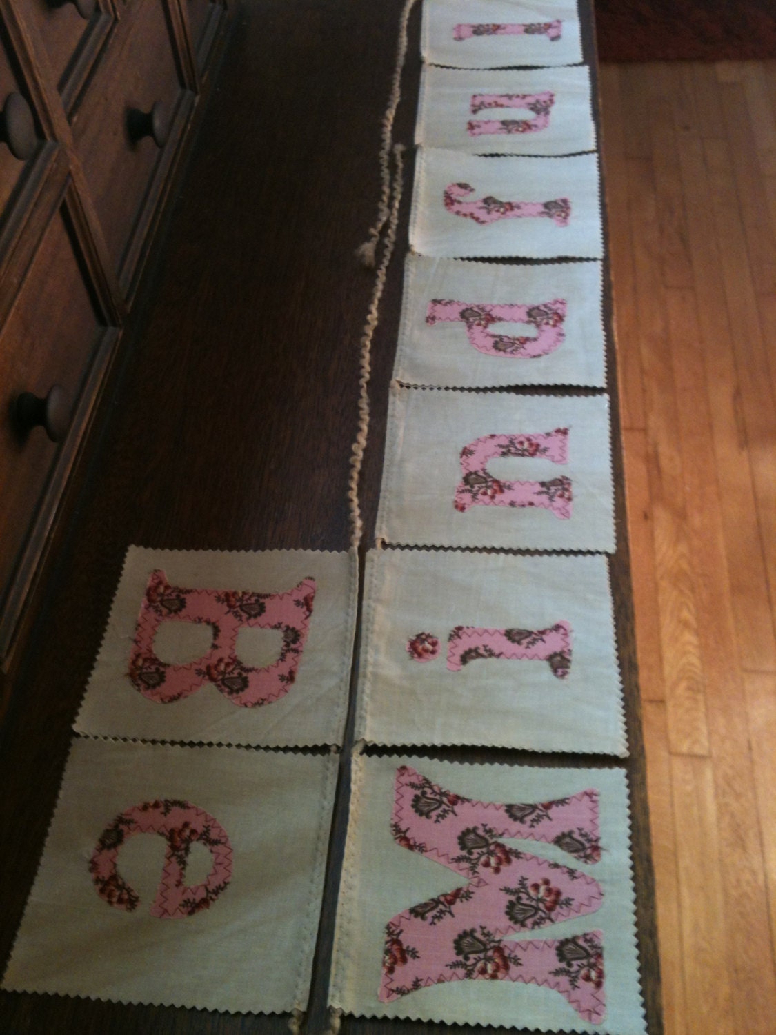 Be Mindful fabric banner, old fashioned banner, shabby chic, home decor, classroom decor, gift wrapped, ready to ship