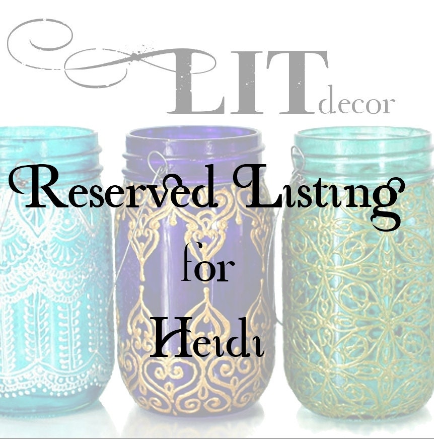 Reserved Listing for Heidi