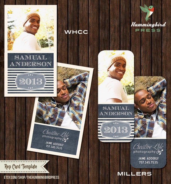 INSTANT Download - Psd Senior Rep Card Template - Millers and WHCC - R9