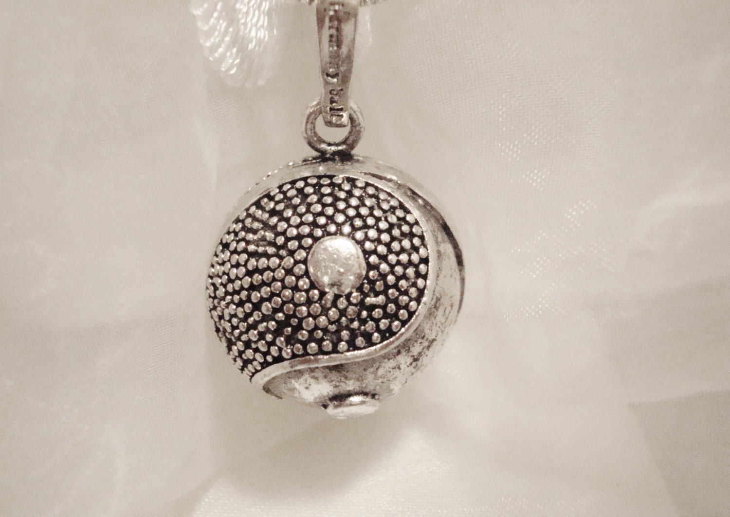 Harmony Ball Bola c925 Pendant Necklace Yin by oldredmaredesigns