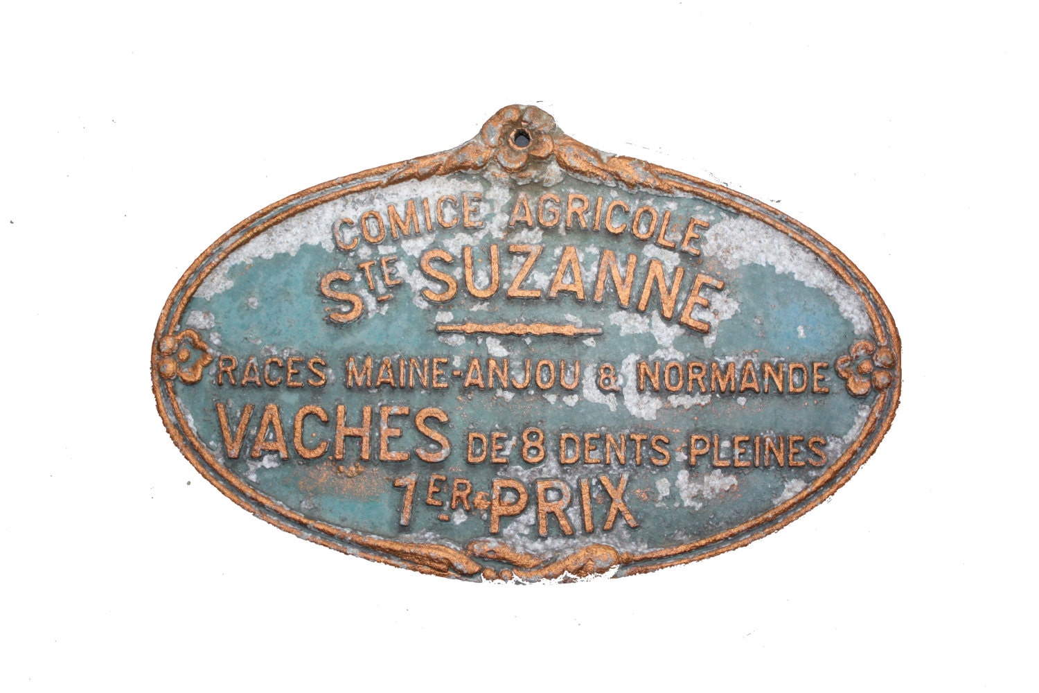 1st Prize Vintage French Cattle Competition Award Plaque