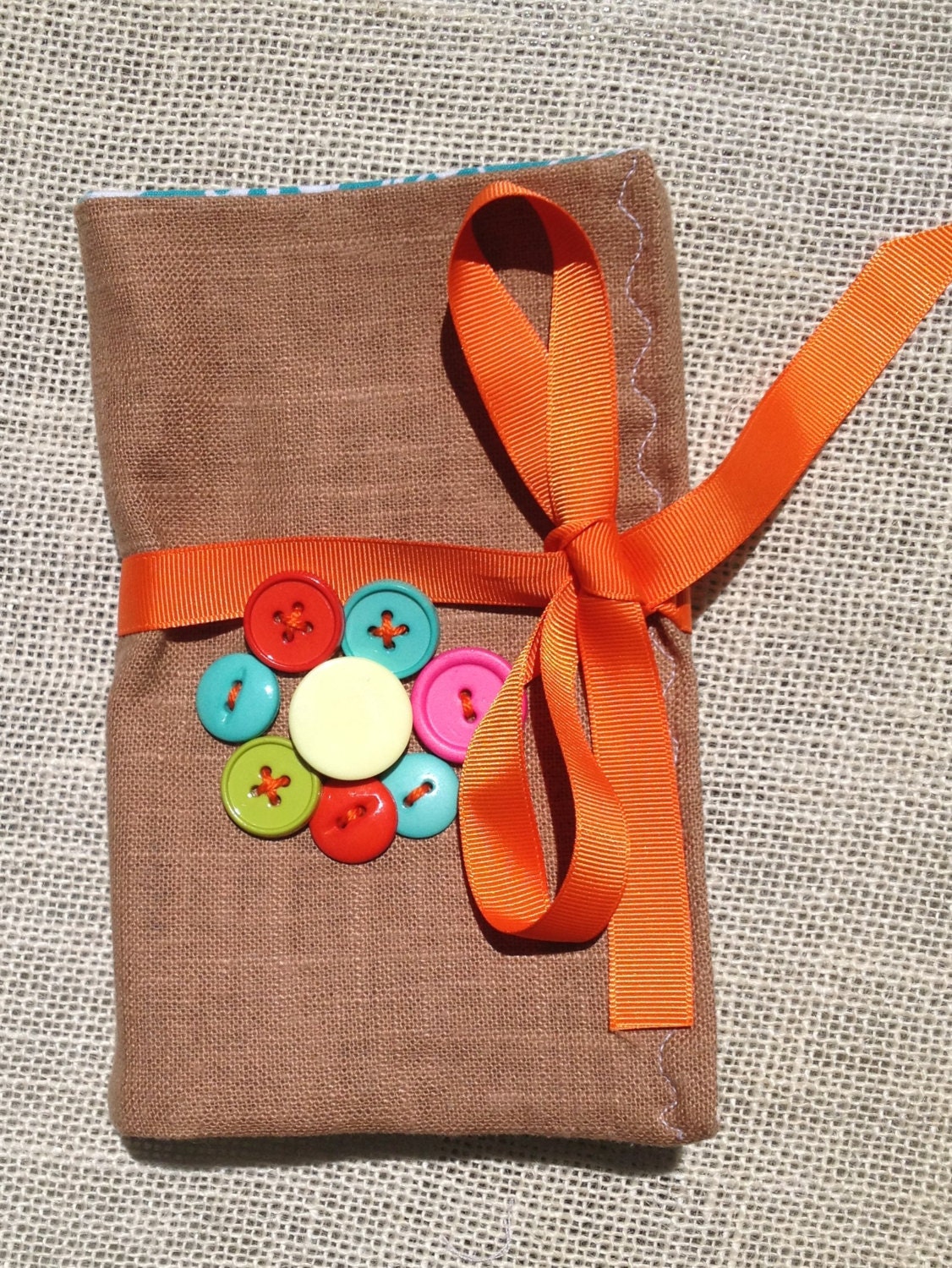 Button Flower Embroidered Jewelry Wallet Organizer