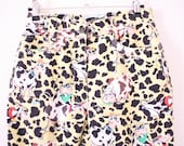 INCREDIBLE 80s Cow Print High Waist Skinny Jeans