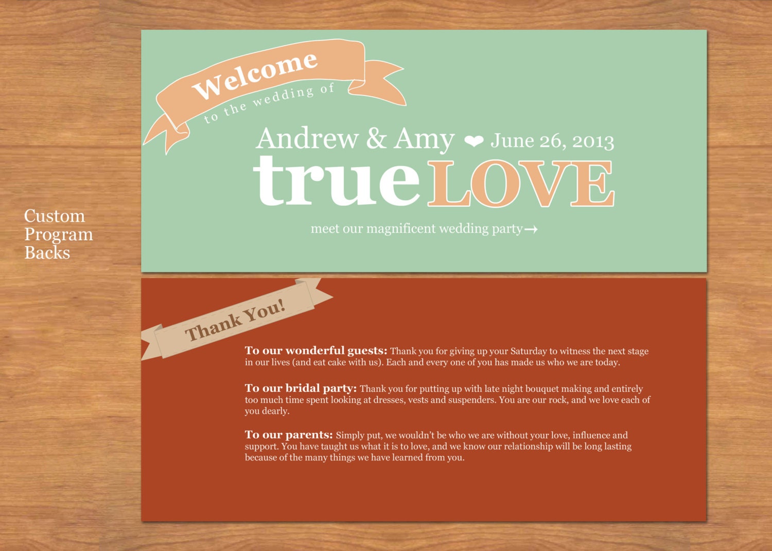 Illustrated Wedding Program