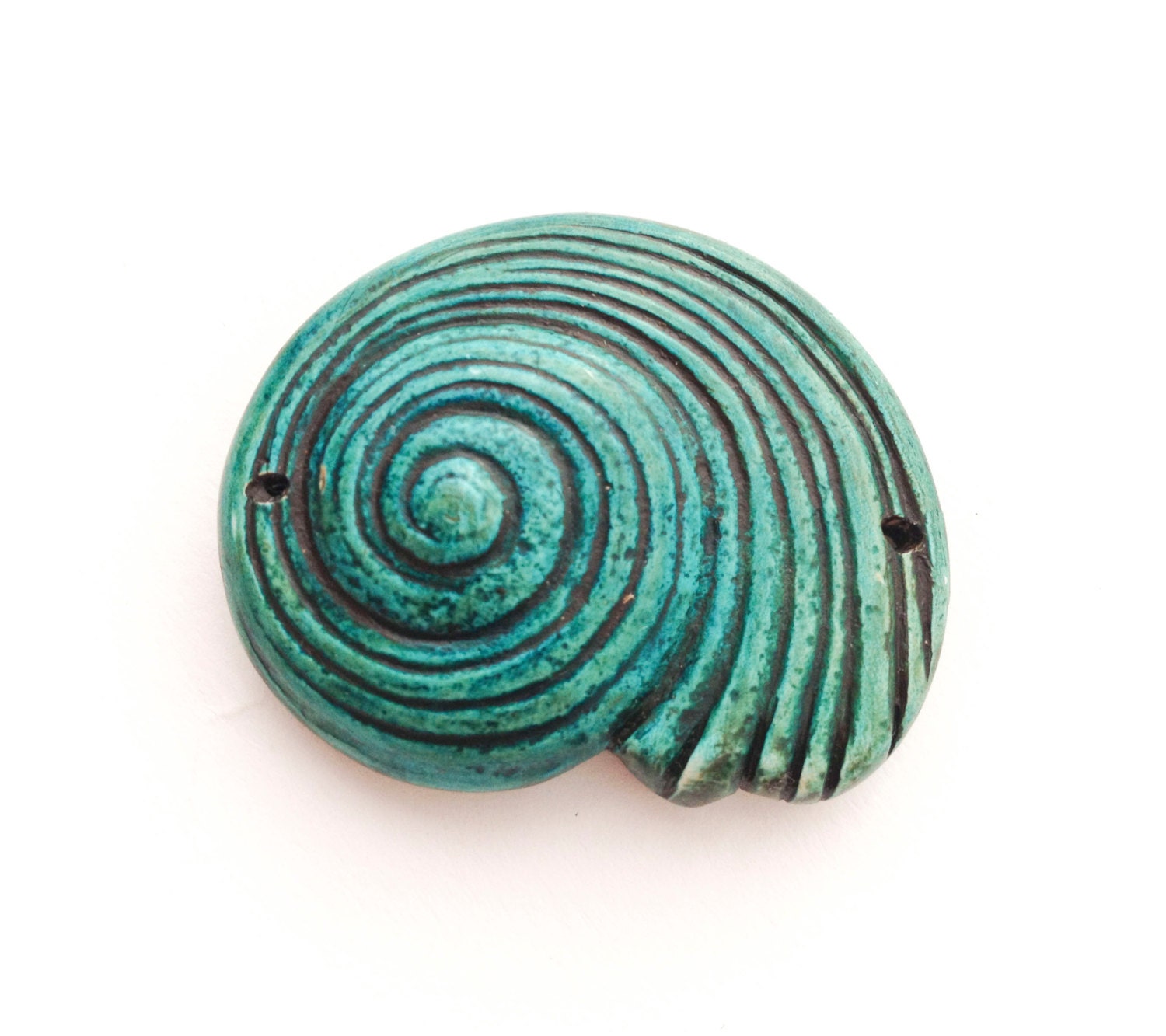 Turban Shell Polymer Clay Pendant