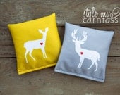 Cornhole Bags - Full Set (8 bags) // Deer Love