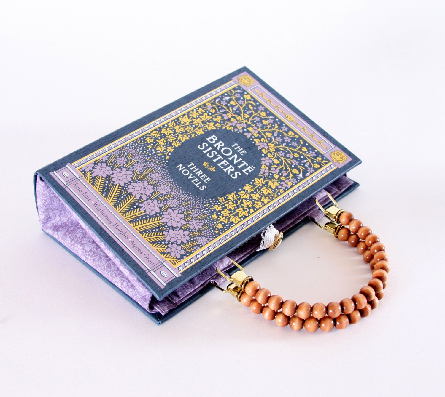 The Bronte Sisters Book Purse Handbag and Kindle Ereader Cover (with compact pocket mirror)