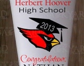Custom Galvanized Metal Backyard Graduation Vase