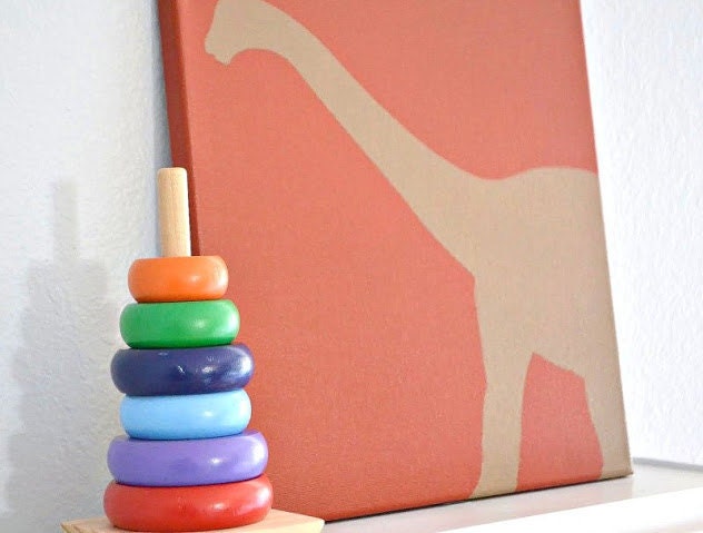 Brontosaurus Dinosaur  Painting on Canvas