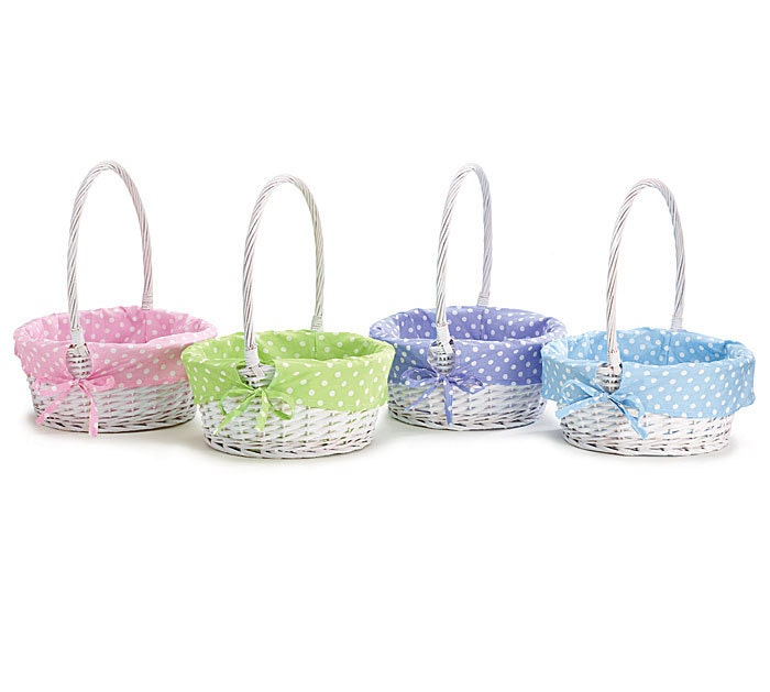 Items similar to Custom wicker Easter baskets with monogramming pink