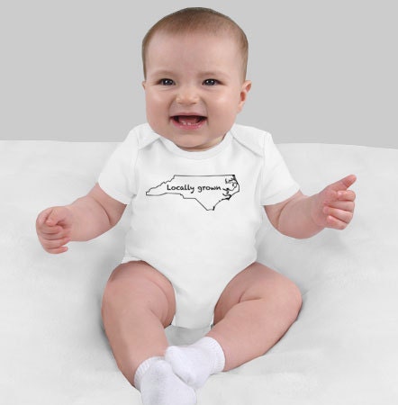 North Carolina Locally Grown Onesie and Toddler shirt