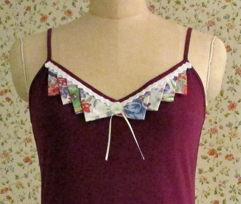 Camisole Vintage Lace Prairie Points Cottage Chic Boho Inspirational Words Hippie Gypsy