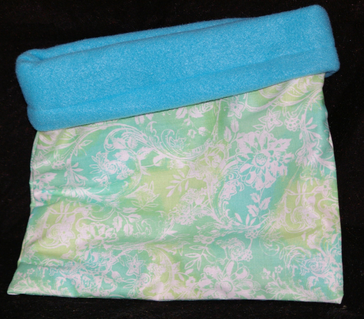 Blue and Green Tie Dye Floral Cotton Snuggle Bag