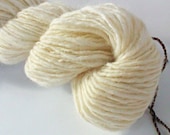 Snow angel - Natural hand spun. Pure Perendale lamb yarn.  Hand processed wool, yarn.