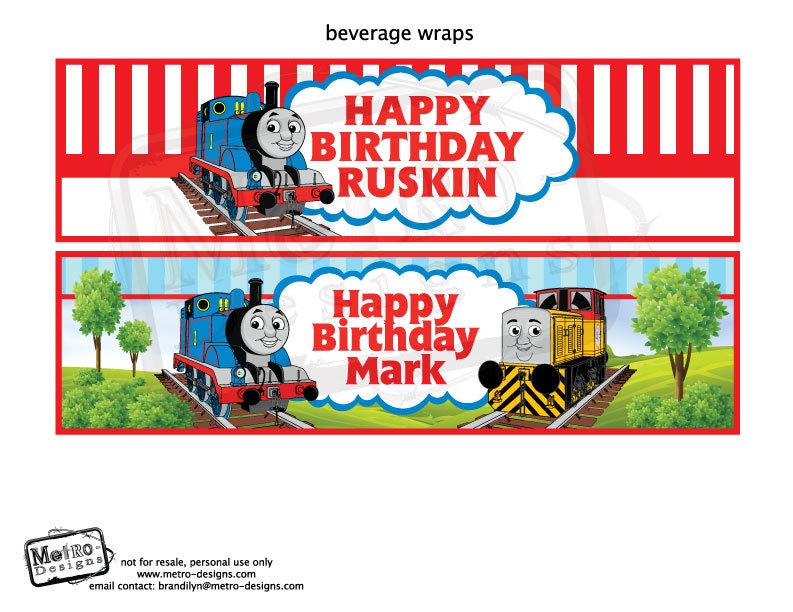 Thomas and Friends - Beverage Wrappers Il_570xn