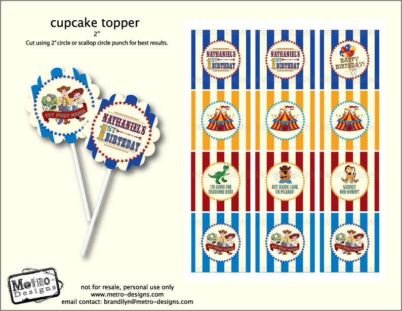 Toy Story - Favor Tags or Cupcake Toppers Il_570xn