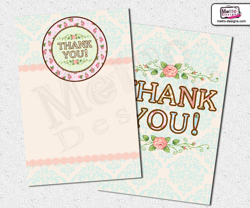 Shabby Chic - Thank You Cards Il_570xn