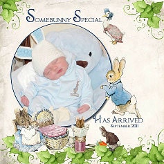 Peter Rabbit Digital Scrapbook Kit, Instant Download, Beatrice Potter Clip Art